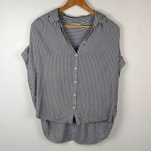 Madewell Short Sleeve Button-up Stripped Blouse